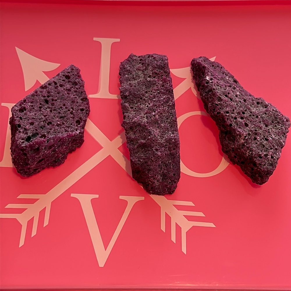 Honeycomb Ruby Lot. Three Pieces.